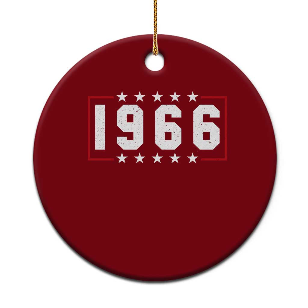 60th Birthday Ceramic Ornament Vintage 1966 60 Years Old Birthday Stars And Stripes