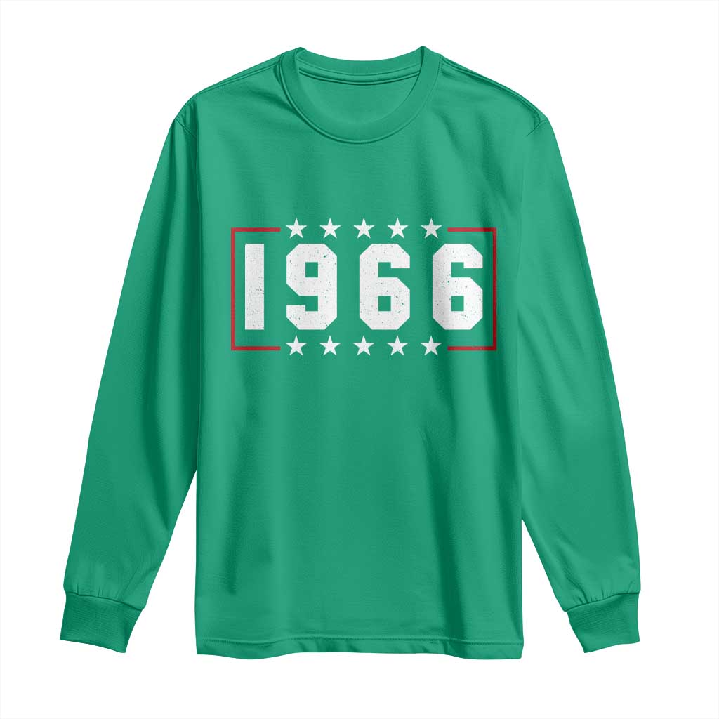 60th Birthday Long Sleeve Shirt Vintage 1966 60 Years Old Birthday Stars And Stripes