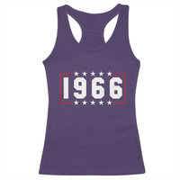 60th Birthday Racerback Tank Top Vintage 1966 60 Years Old Birthday Stars And Stripes