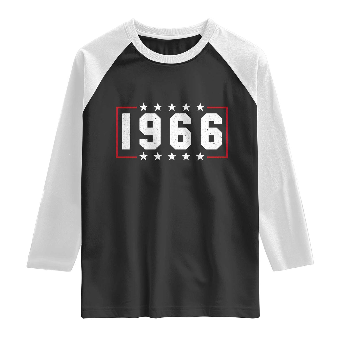 60th Birthday Raglan Shirt Vintage 1966 60 Years Old Birthday Stars And Stripes