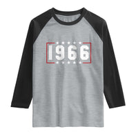 60th Birthday Raglan Shirt Vintage 1966 60 Years Old Birthday Stars And Stripes