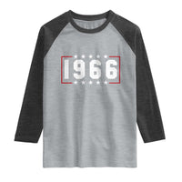60th Birthday Raglan Shirt Vintage 1966 60 Years Old Birthday Stars And Stripes