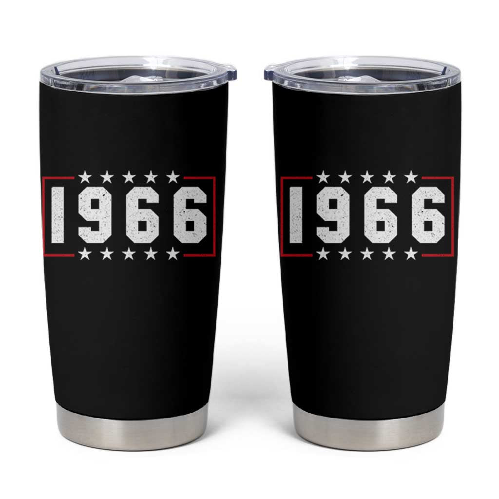 60th Birthday Tumbler Cup Vintage 1966 60 Years Old Birthday Stars And Stripes