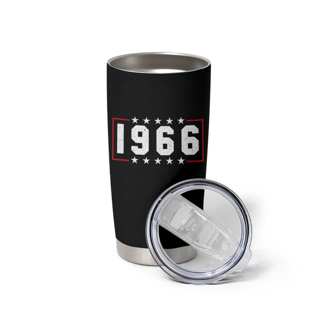 60th Birthday Tumbler Cup Vintage 1966 60 Years Old Birthday Stars And Stripes