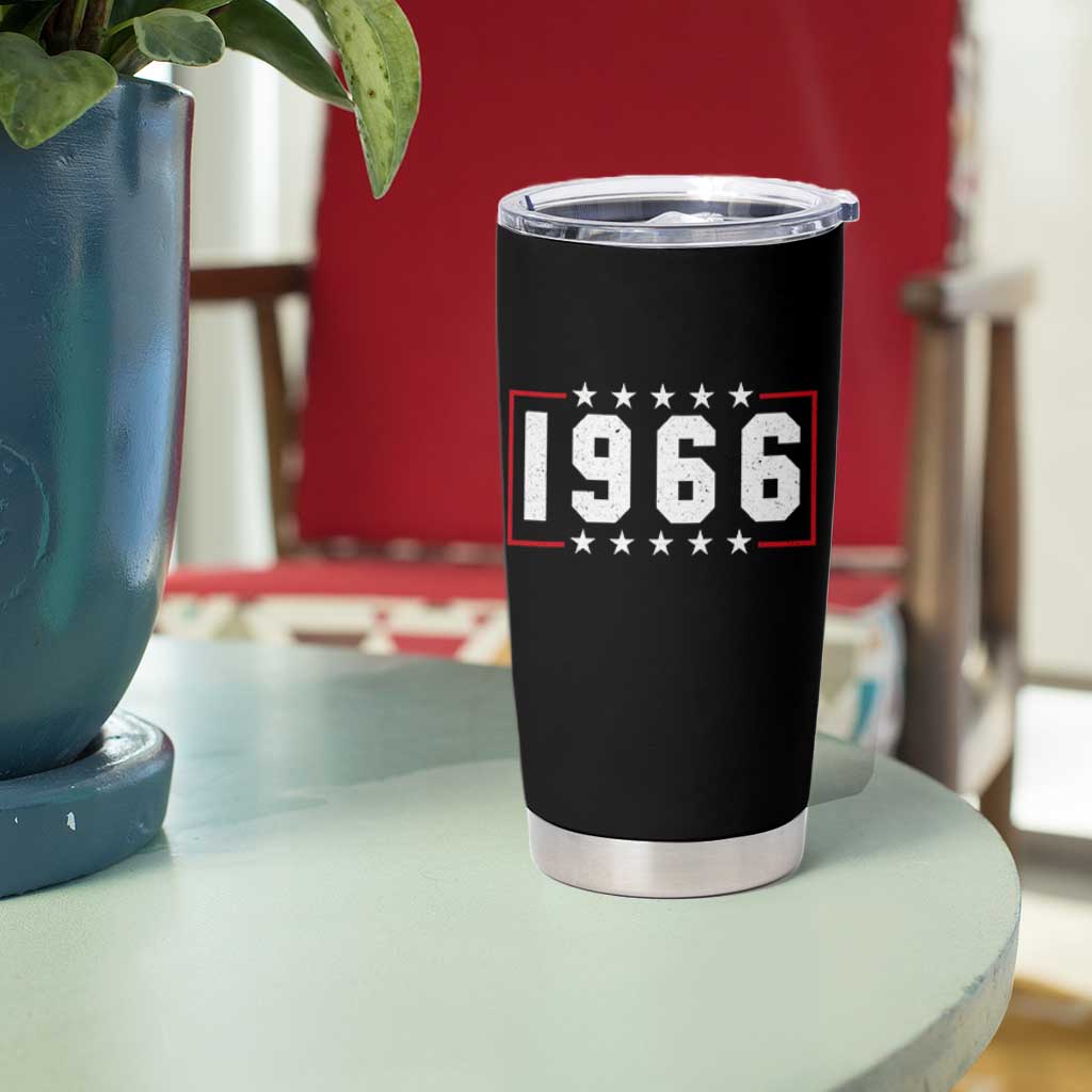 60th Birthday Tumbler Cup Vintage 1966 60 Years Old Birthday Stars And Stripes