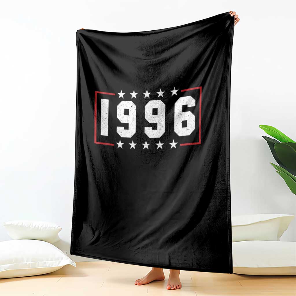 30th Birthday Throw Blanket Vintage 1996 30 Years Old Birthday Stars And Stripes