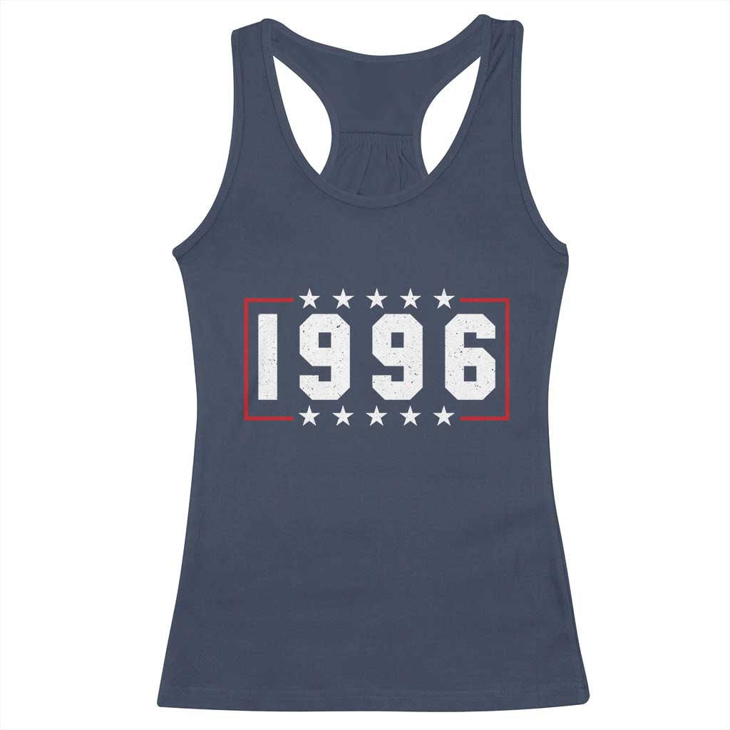 30th Birthday Racerback Tank Top Vintage 1996 30 Years Old Birthday Stars And Stripes