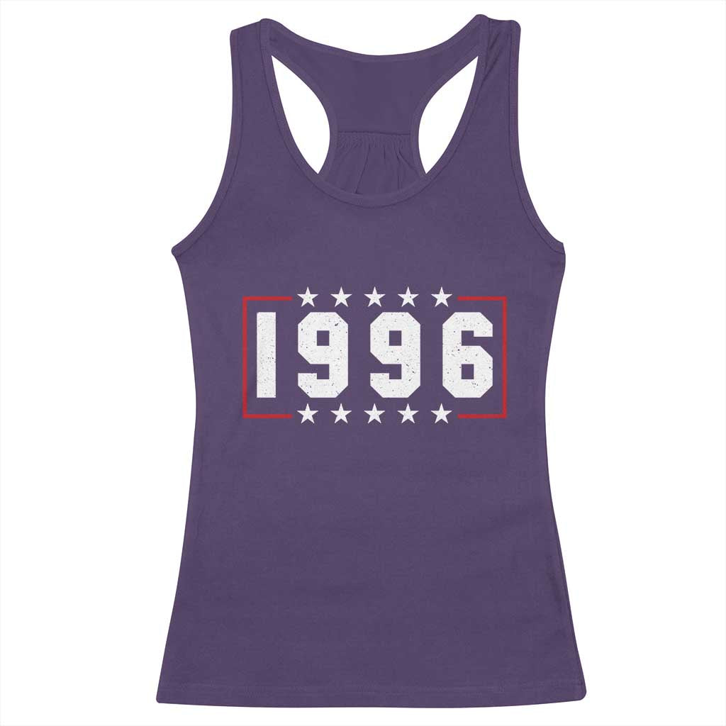 30th Birthday Racerback Tank Top Vintage 1996 30 Years Old Birthday Stars And Stripes