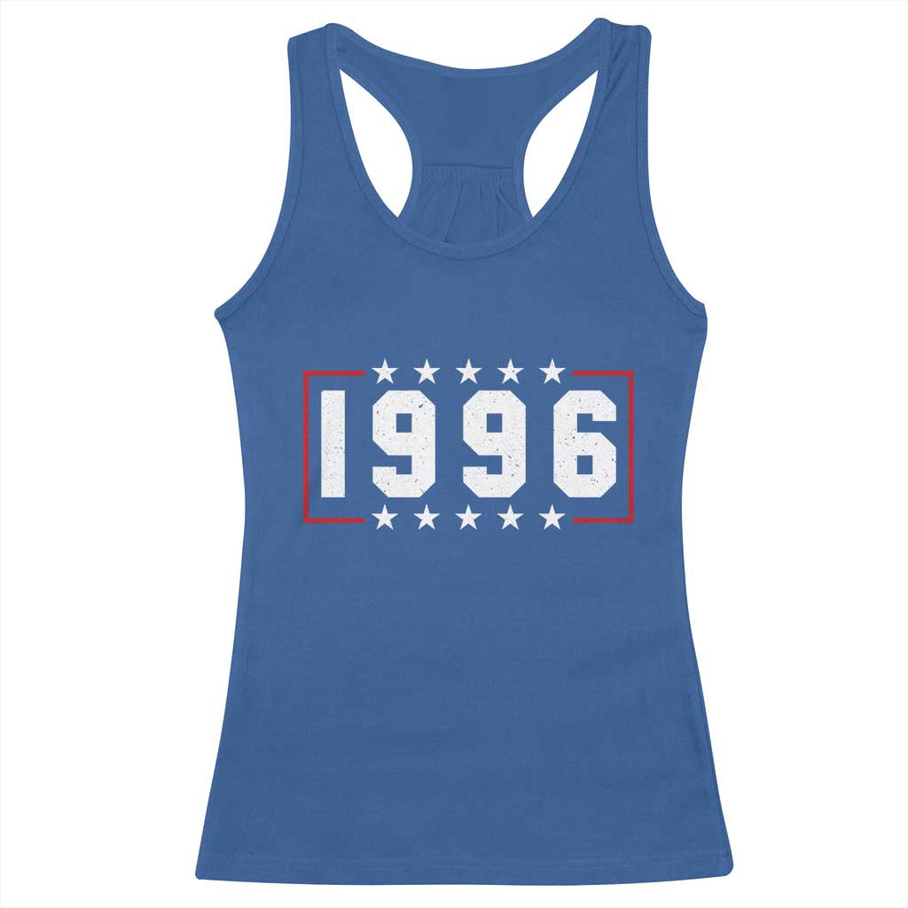 30th Birthday Racerback Tank Top Vintage 1996 30 Years Old Birthday Stars And Stripes