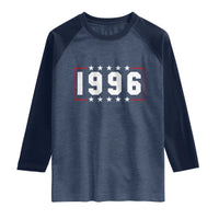 30th Birthday Raglan Shirt Vintage 1996 30 Years Old Birthday Stars And Stripes