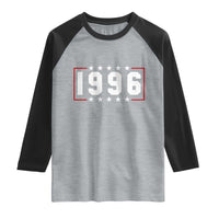 30th Birthday Raglan Shirt Vintage 1996 30 Years Old Birthday Stars And Stripes