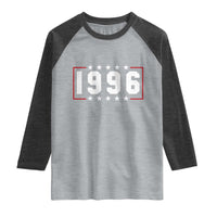30th Birthday Raglan Shirt Vintage 1996 30 Years Old Birthday Stars And Stripes