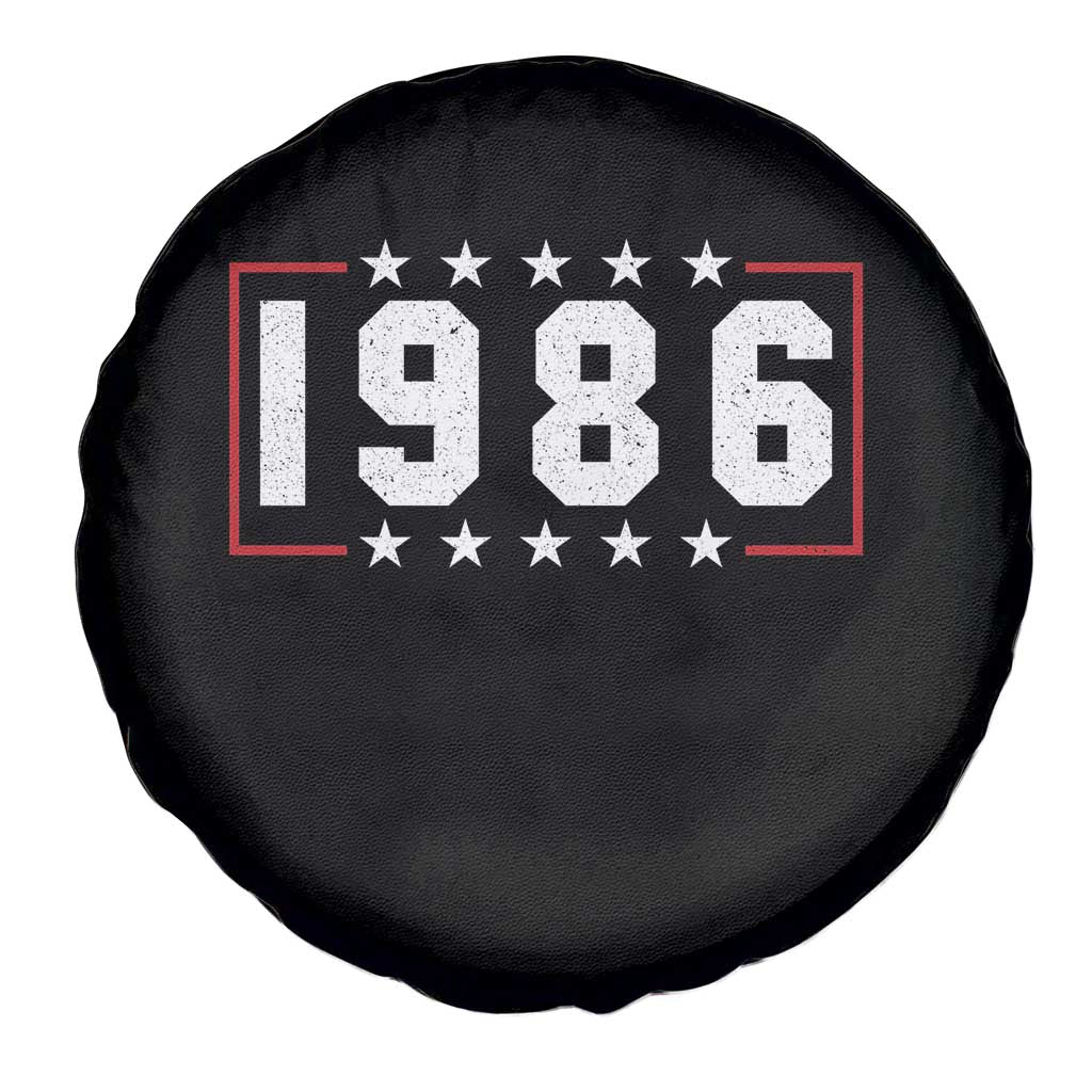40th Birthday Spare Tire Cover Vintage 1986 40 Years Old Birthday Stars And Stripes