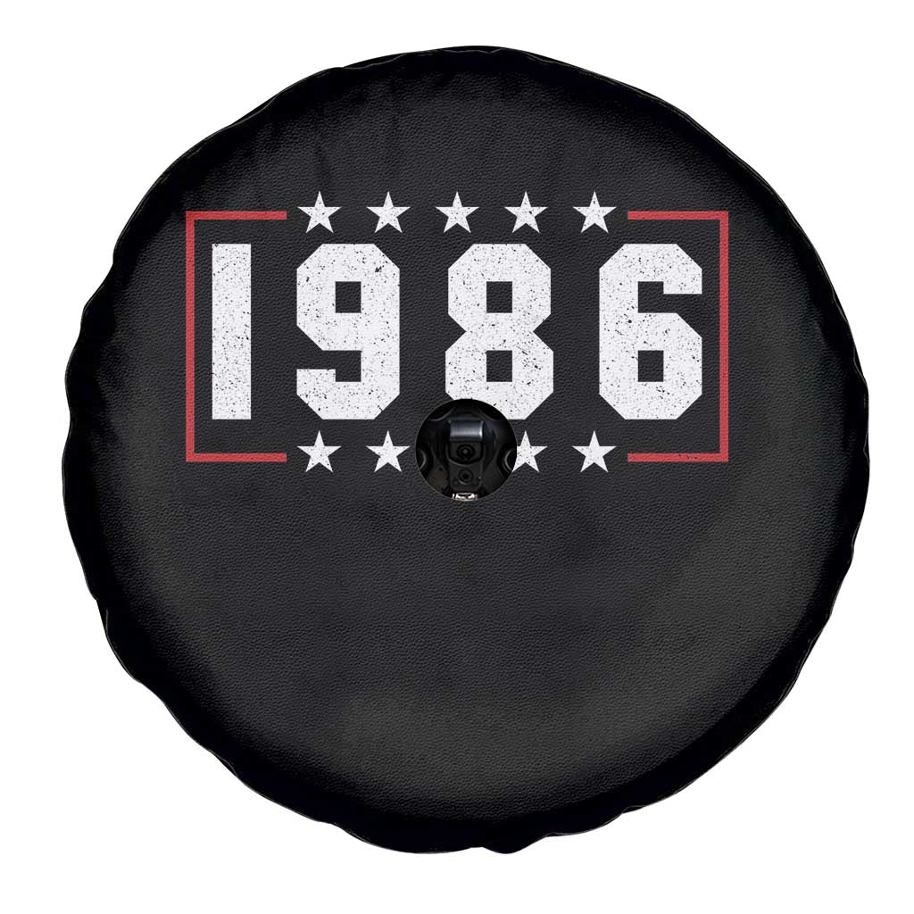 40th Birthday Spare Tire Cover Vintage 1986 40 Years Old Birthday Stars And Stripes