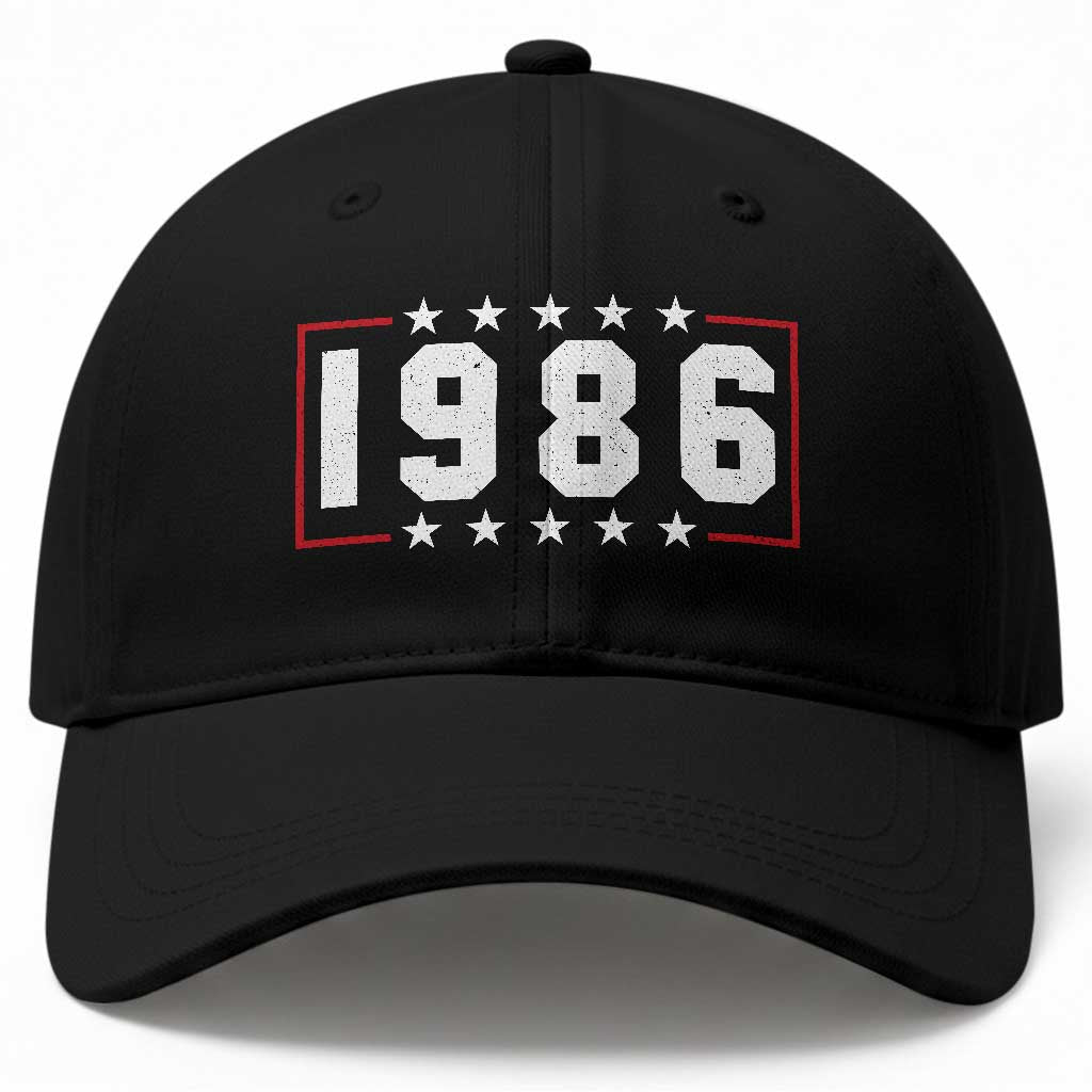 40th Birthday Baseball Cap Vintage 1986 40 Years Old Birthday Stars And Stripes