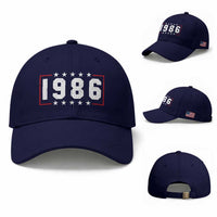 40th Birthday Baseball Cap Vintage 1986 40 Years Old Birthday Stars And Stripes