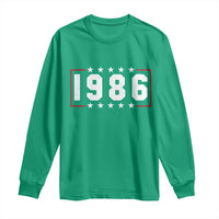 40th Birthday Long Sleeve Shirt Vintage 1986 40 Years Old Birthday Stars And Stripes
