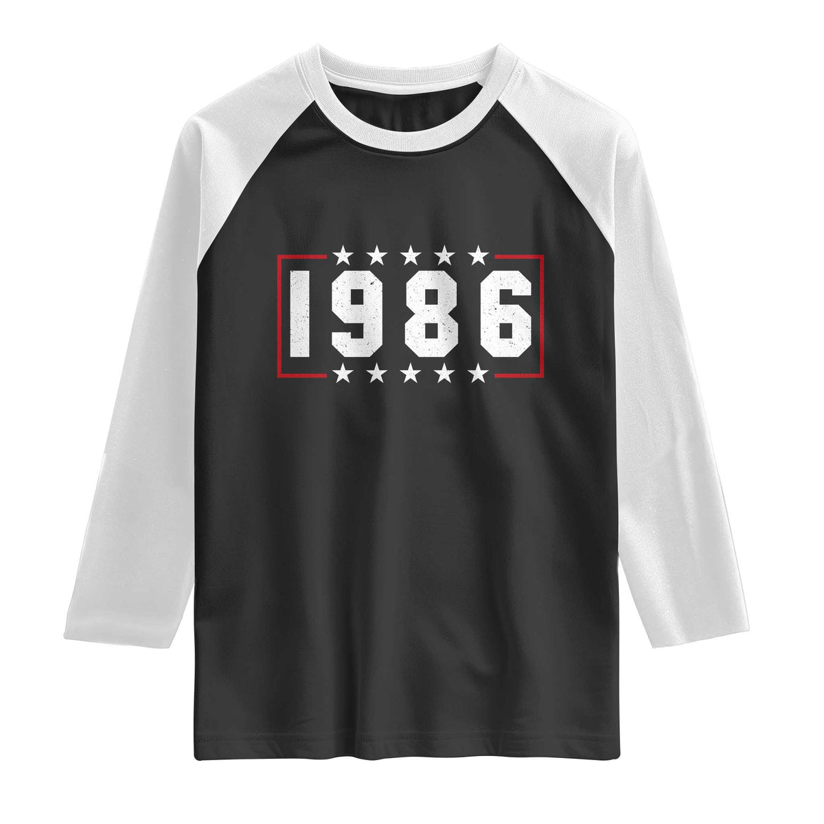 40th Birthday Raglan Shirt Vintage 1986 40 Years Old Birthday Stars And Stripes