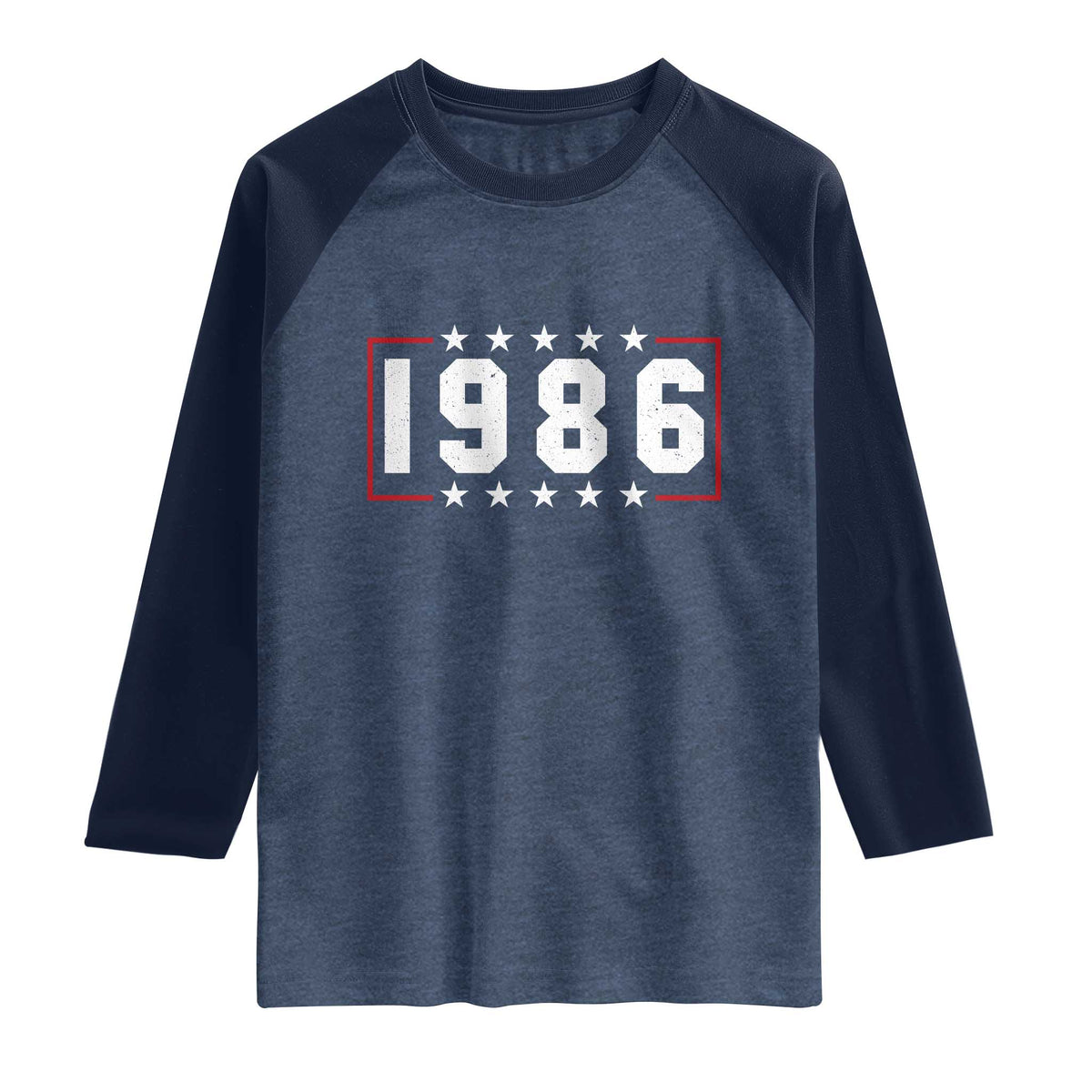 40th Birthday Raglan Shirt Vintage 1986 40 Years Old Birthday Stars And Stripes
