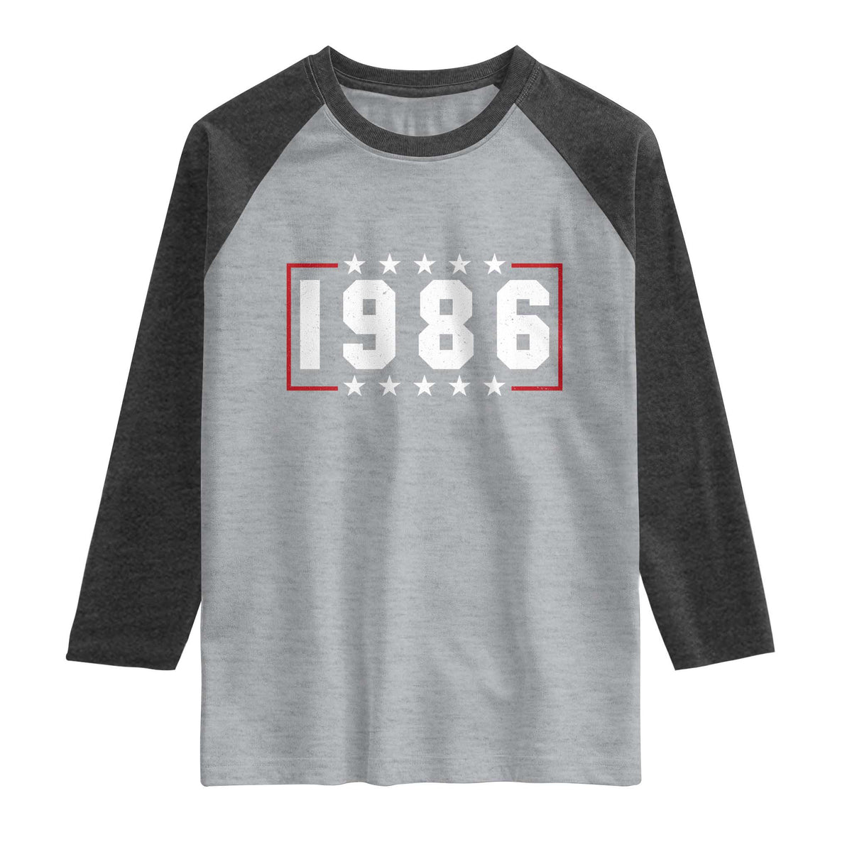 40th Birthday Raglan Shirt Vintage 1986 40 Years Old Birthday Stars And Stripes