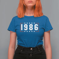 40th Birthday T Shirt For Women Vintage 1986 40 Years Old Birthday Stars And Stripes