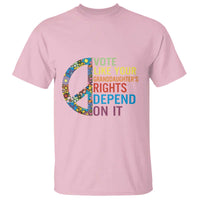 Vote Like Your Granddaughter's Rights Depend On It T Shirt Boho Floral Peace Sign - Wonder Print Shop