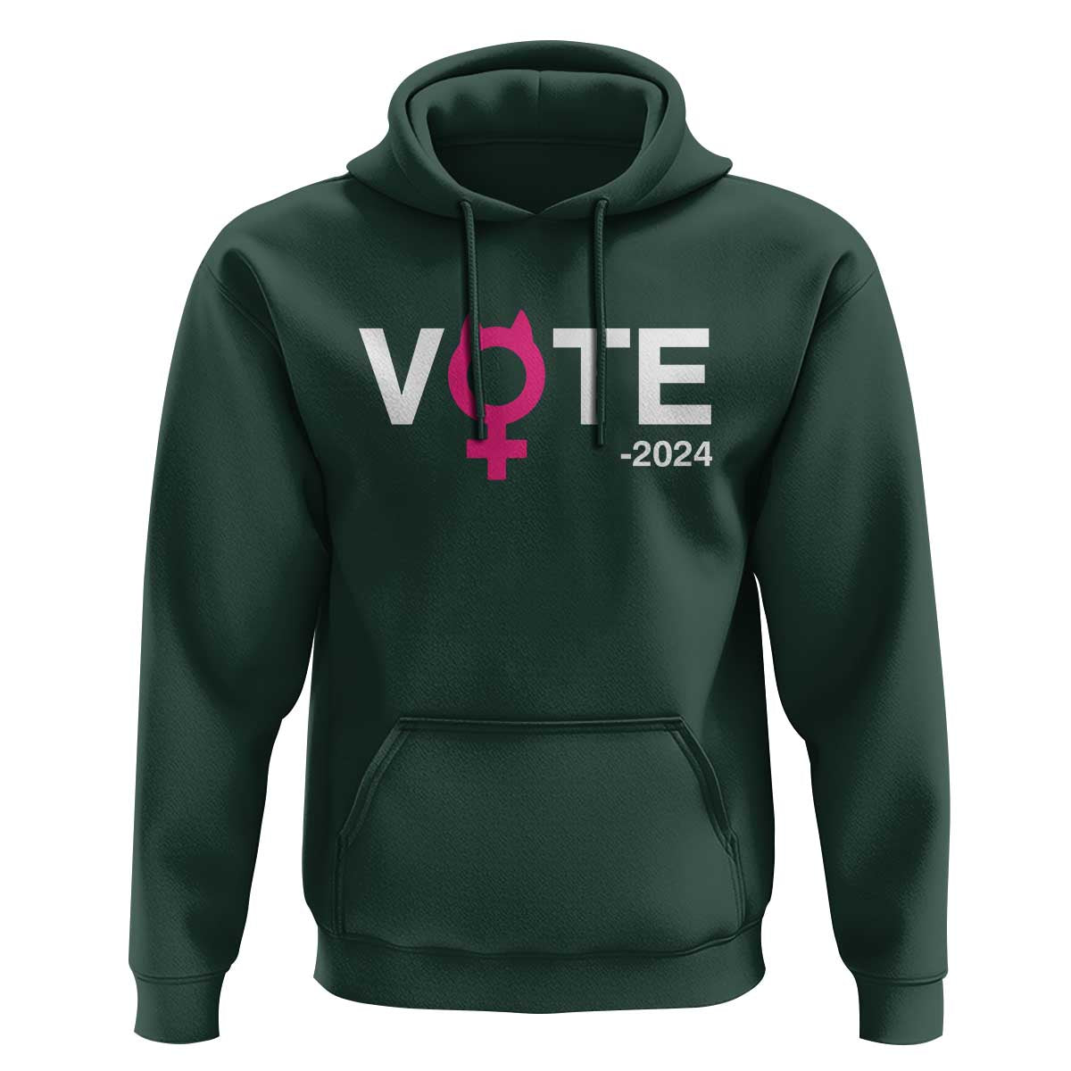 Funny Vote 2024 Hoodie Cat Woman Sign Harris President 2024 - Wonder Print Shop