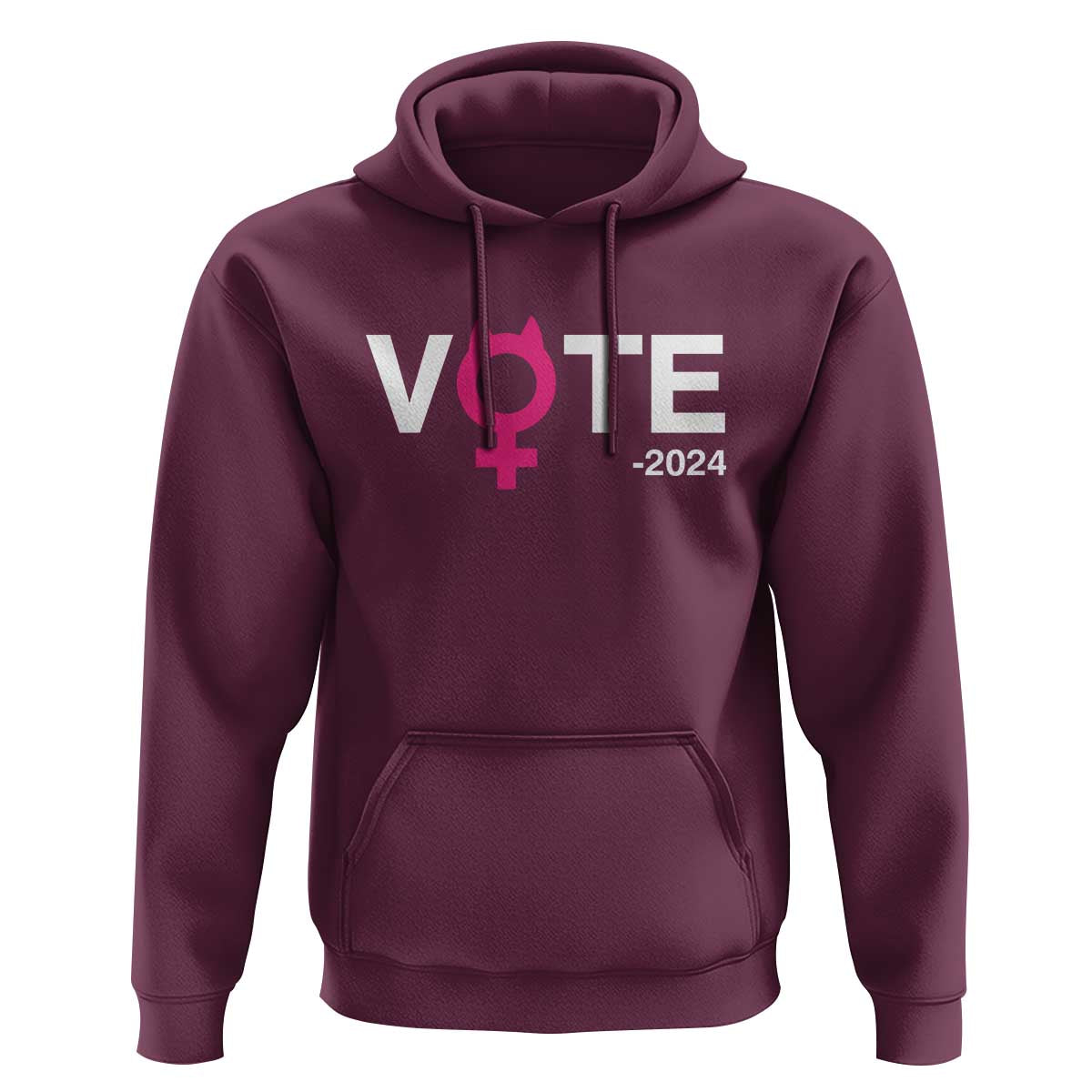 Funny Vote 2024 Hoodie Cat Woman Sign Harris President 2024 - Wonder Print Shop