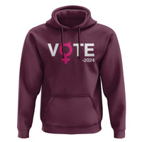 Funny Vote 2024 Hoodie Cat Woman Sign Harris President 2024 - Wonder Print Shop