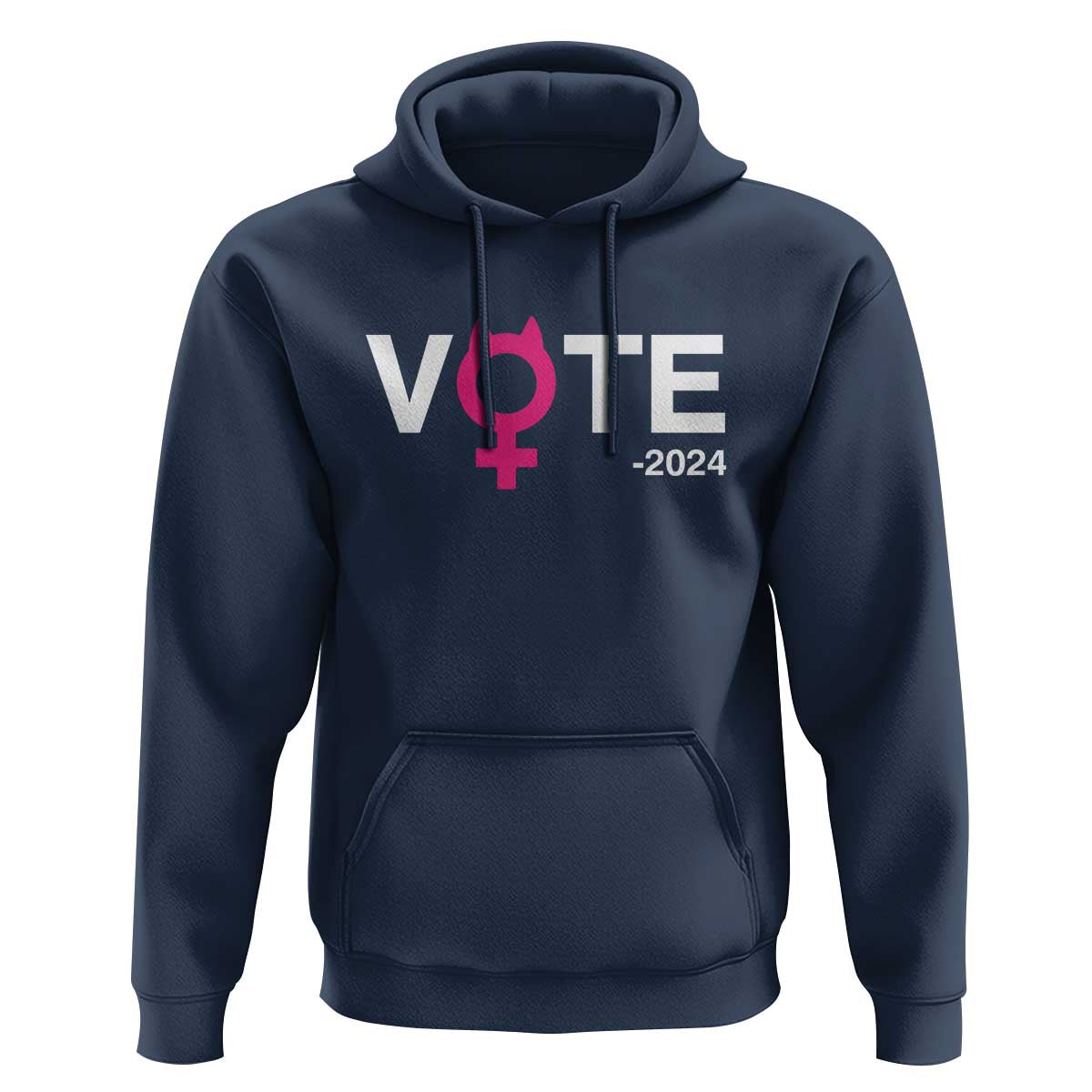 Funny Vote 2024 Hoodie Cat Woman Sign Harris President 2024 - Wonder Print Shop