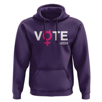 Funny Vote 2024 Hoodie Cat Woman Sign Harris President 2024 - Wonder Print Shop