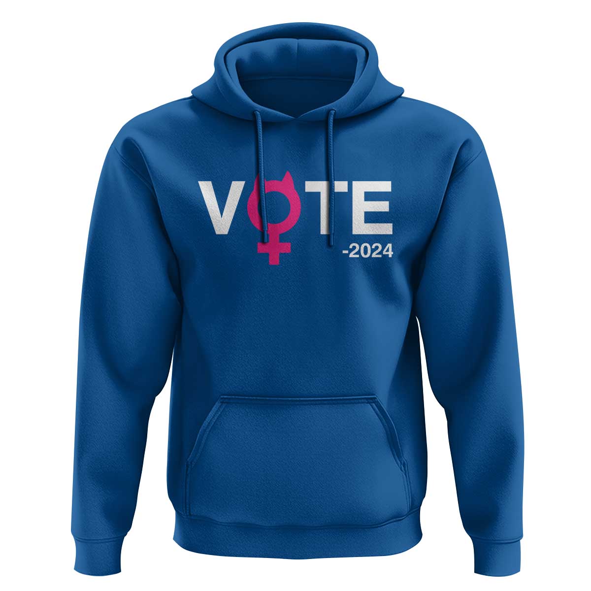 Funny Vote 2024 Hoodie Cat Woman Sign Harris President 2024 - Wonder Print Shop