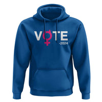 Funny Vote 2024 Hoodie Cat Woman Sign Harris President 2024 - Wonder Print Shop