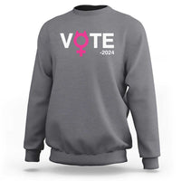 Funny Vote 2024 Sweatshirt Cat Woman Sign Harris President 2024 - Wonder Print Shop