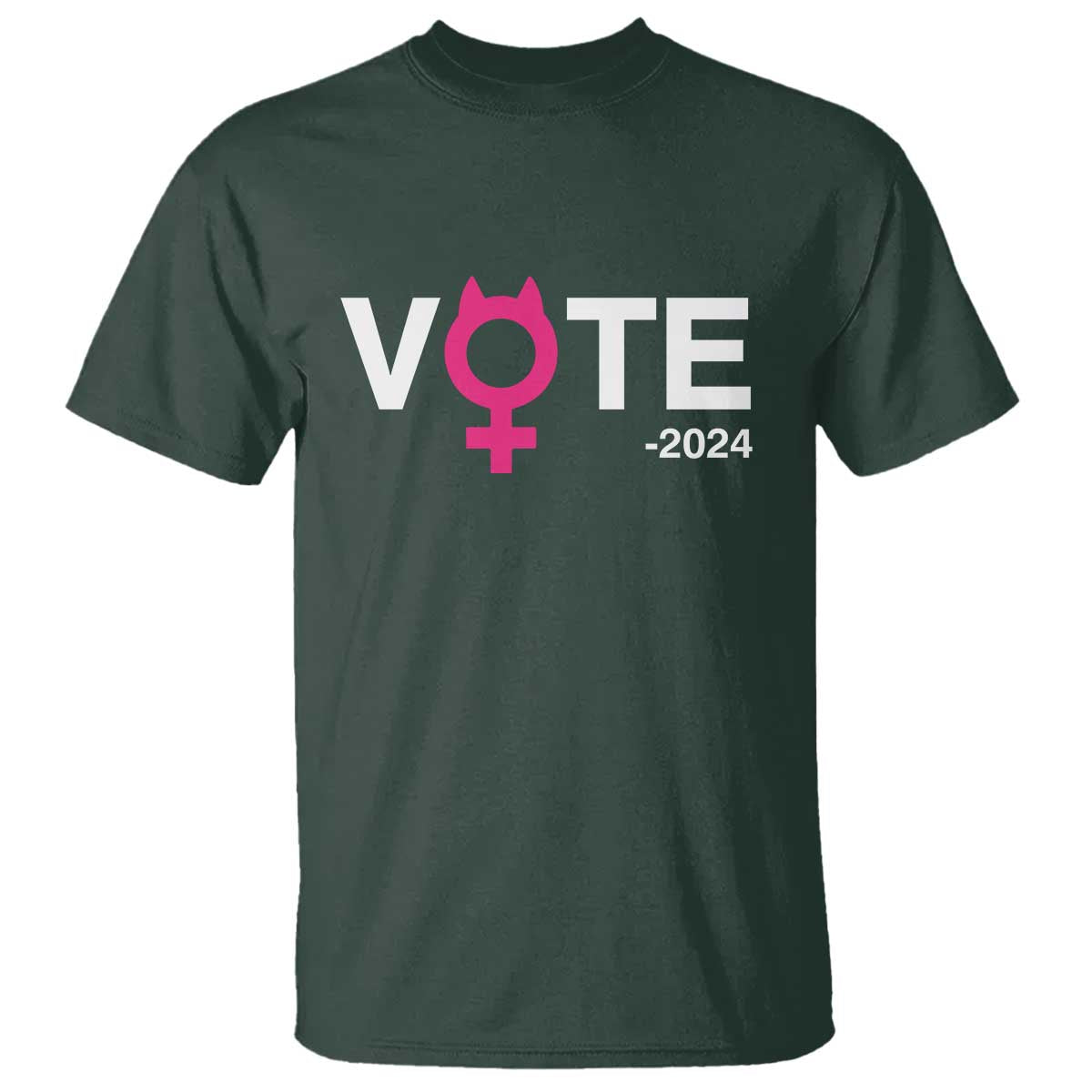 Funny Vote 2024 T Shirt Cat Woman Sign Harris President 2024 - Wonder Print Shop