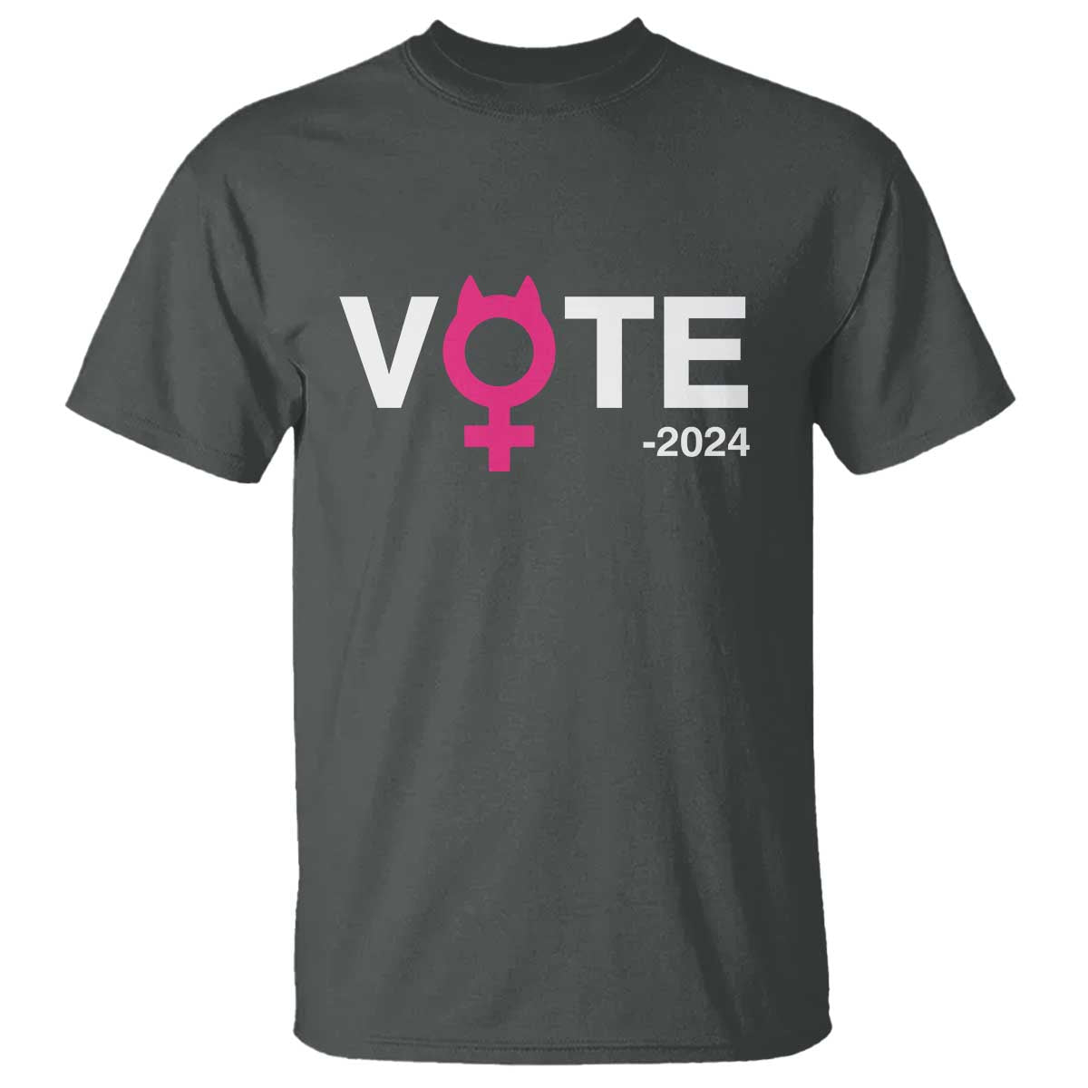 Funny Vote 2024 T Shirt Cat Woman Sign Harris President 2024 - Wonder Print Shop