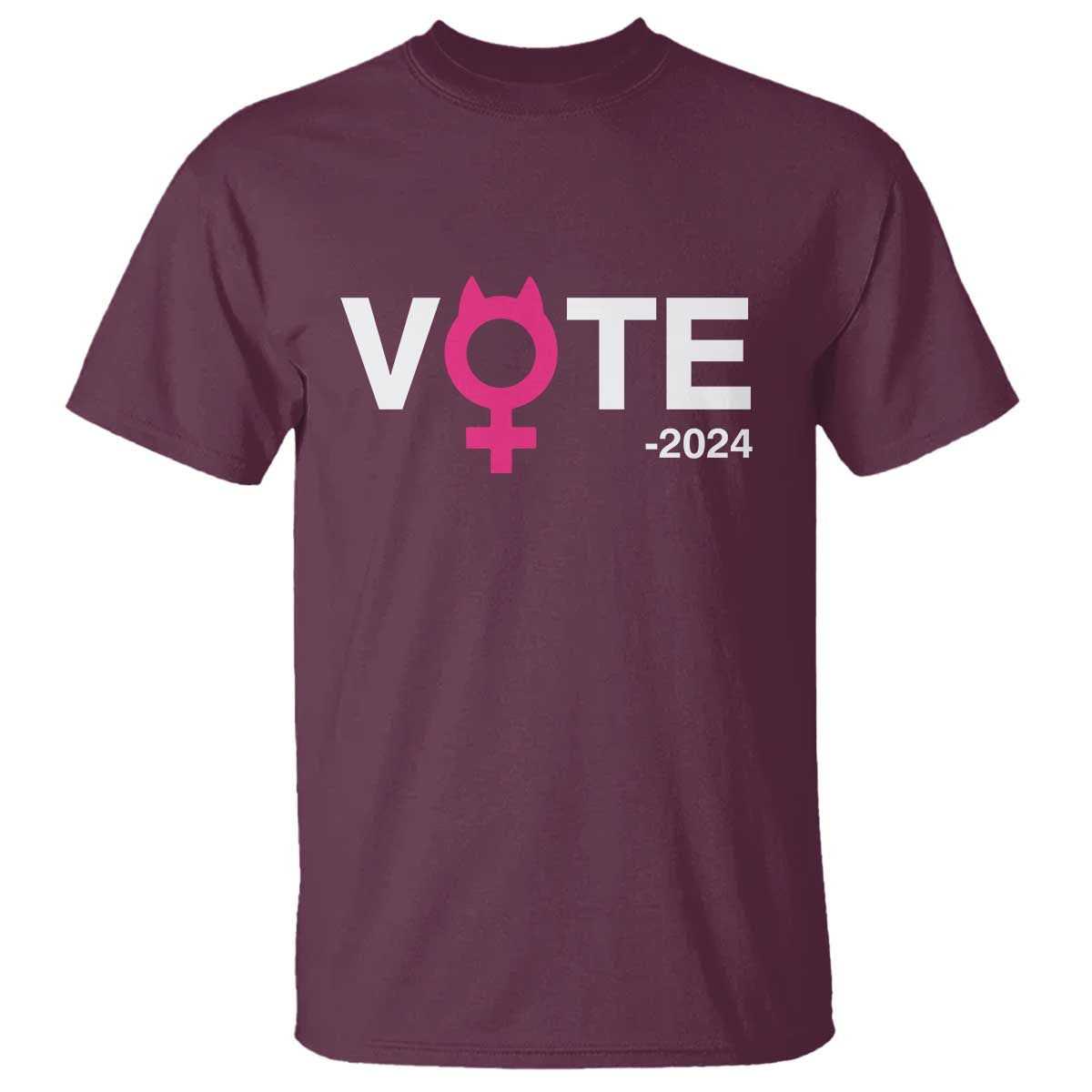 Funny Vote 2024 T Shirt Cat Woman Sign Harris President 2024 - Wonder Print Shop