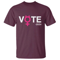 Funny Vote 2024 T Shirt Cat Woman Sign Harris President 2024 - Wonder Print Shop