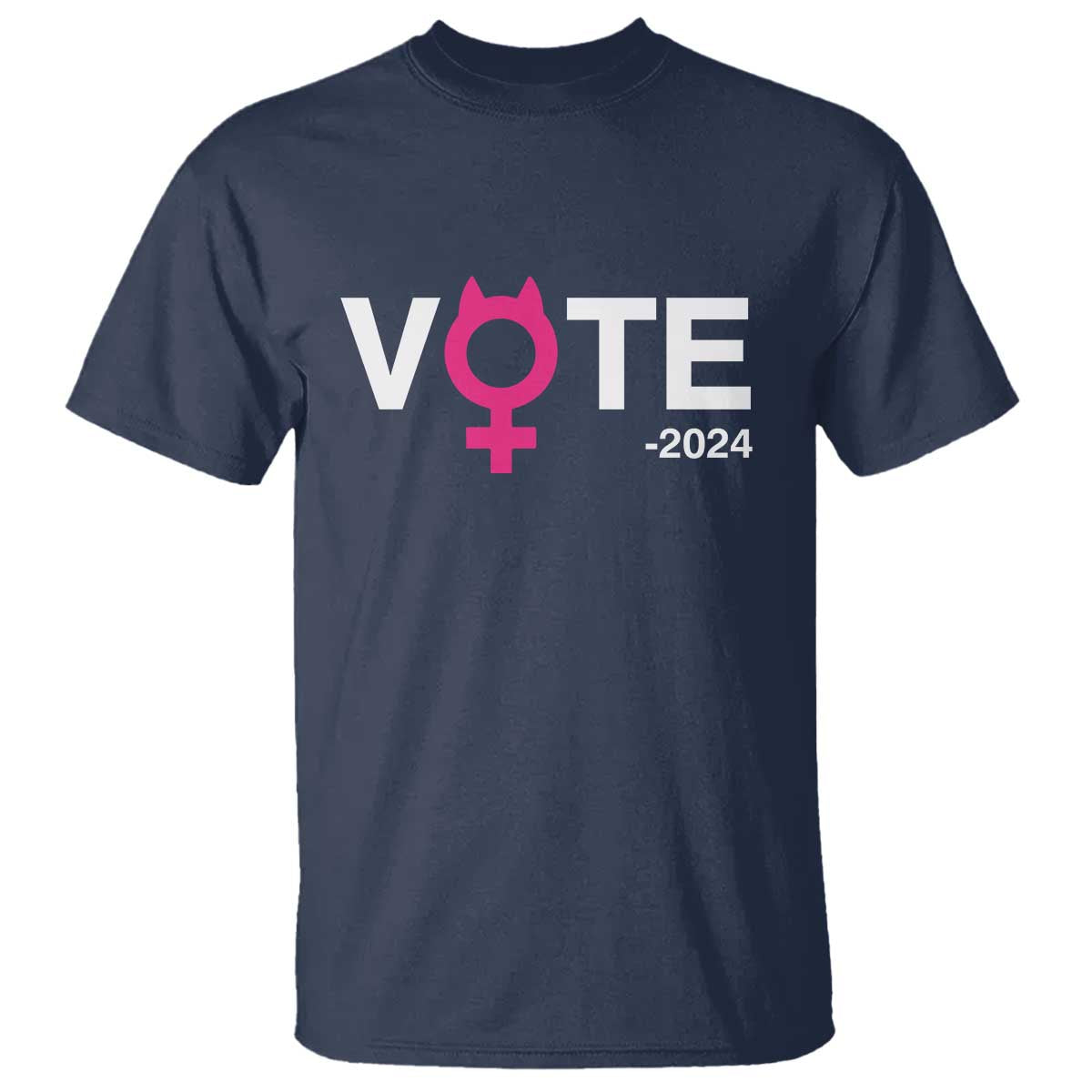 Funny Vote 2024 T Shirt Cat Woman Sign Harris President 2024 - Wonder Print Shop
