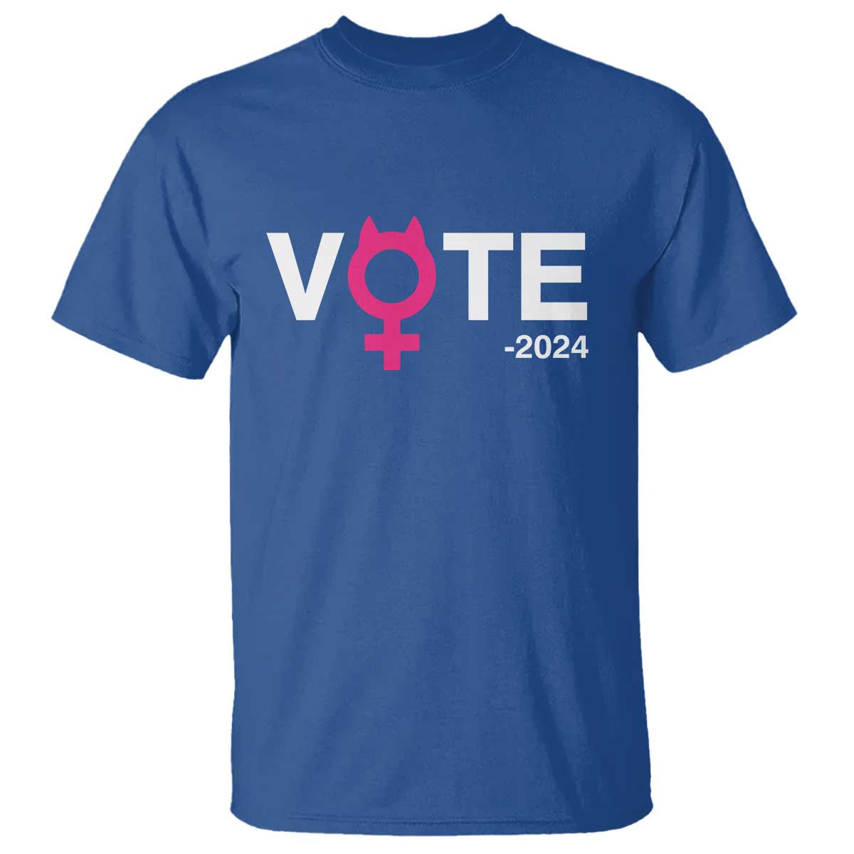 Funny Vote 2024 T Shirt Cat Woman Sign Harris President 2024 - Wonder Print Shop