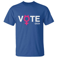 Funny Vote 2024 T Shirt Cat Woman Sign Harris President 2024 - Wonder Print Shop