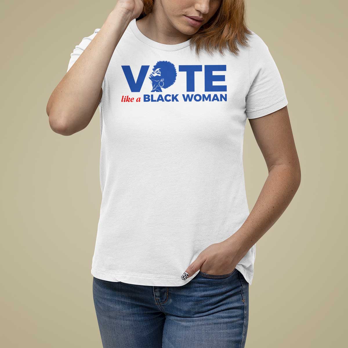Vote Like A Black Women T Shirt For Women Afro Hair Black Votes - Wonder Print Shop
