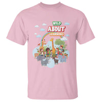Wild About Learning T Shirt Back To School Zoo Animals Student Rainbow - Wonder Print Shop