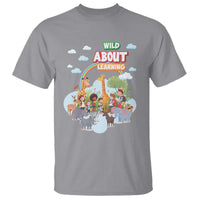 Wild About Learning T Shirt Back To School Zoo Animals Student Rainbow - Wonder Print Shop
