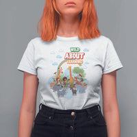 Wild About Learning T Shirt For Women Back To School Zoo Animals Student Rainbow - Wonder Print Shop