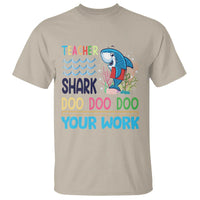 Funny Teacher Shark T Shirt Do Your Work Ruler Back To School - Wonder Print Shop