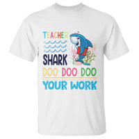 Funny Teacher Shark T Shirt Do Your Work Ruler Back To School - Wonder Print Shop