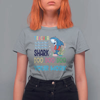Funny Teacher Shark T Shirt For Women Do Your Work Ruler Back To School - Wonder Print Shop