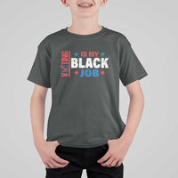 Voting Is My Black Job T Shirt For Kid Election Ballot Box Star USA Flag - Wonder Print Shop