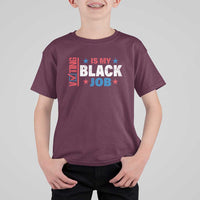 Voting Is My Black Job T Shirt For Kid Election Ballot Box Star USA Flag - Wonder Print Shop